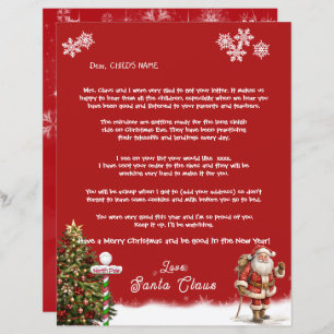Santa's Personal Letter to Your Child North Pole