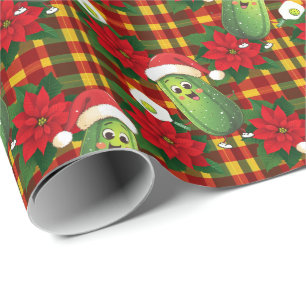 Santa's Pickleball Rally Wrapping Paper