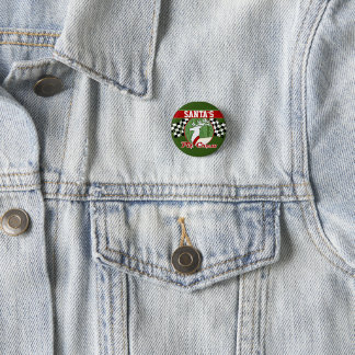 Santa's Pit Crew Button