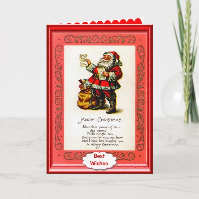 Santa's poem holiday card (Front)
