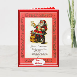 Santa's poem holiday card