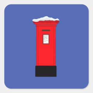 Santas Postbox Square Sticker