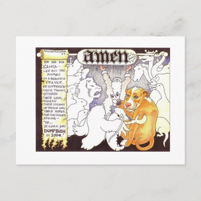 Santa's Prayer Holiday Postcard (Front)