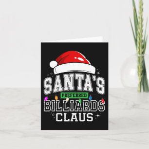 Santa's Preferred Billiards Claus Matching Pajama Card