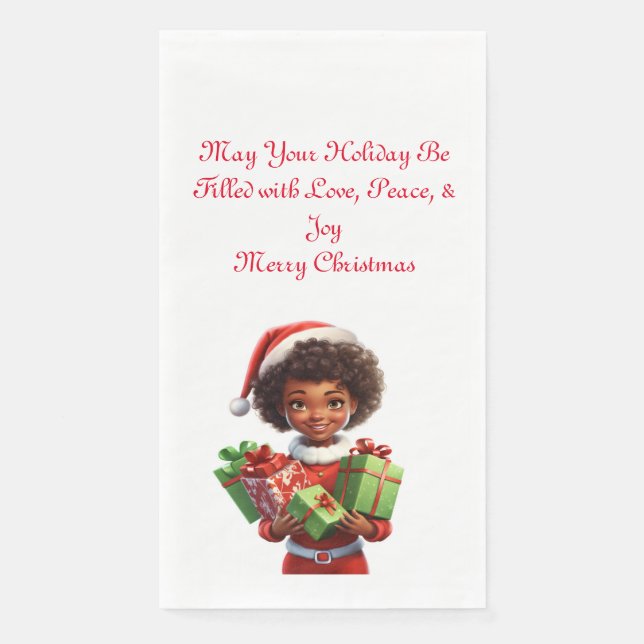Santa's Pretty Little Helper Napkin (Front)