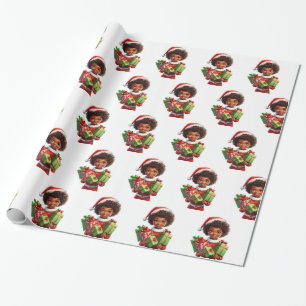 Santa's Pretty Little Helper Wrapping Paper