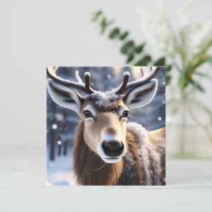 Santas Pretty Up Close Reindeer, Save The Date
