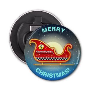 Santa's Racing Sleigh Bottle Opener