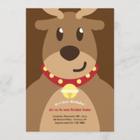 Santa's Reindeer Birthday Party Invitation