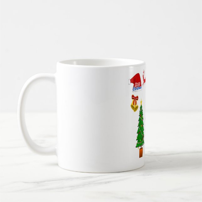 Santa's reindeer car coffee mug (Left)