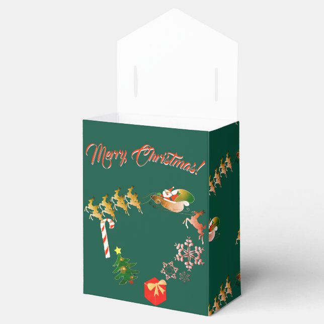 Santa's Reindeer Christmas Favour Box (Opened)