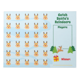 Santa's Reindeer Christmas Lasso Game for Kids Notepad