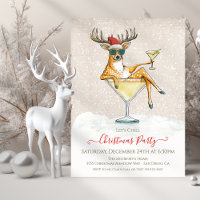 Santa's Reindeer Martini Cocktail Christmas Party