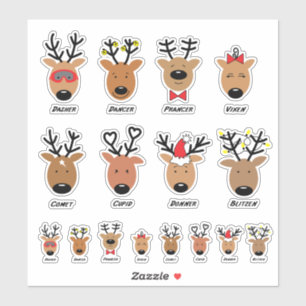 Santa's Reindeer Sticker