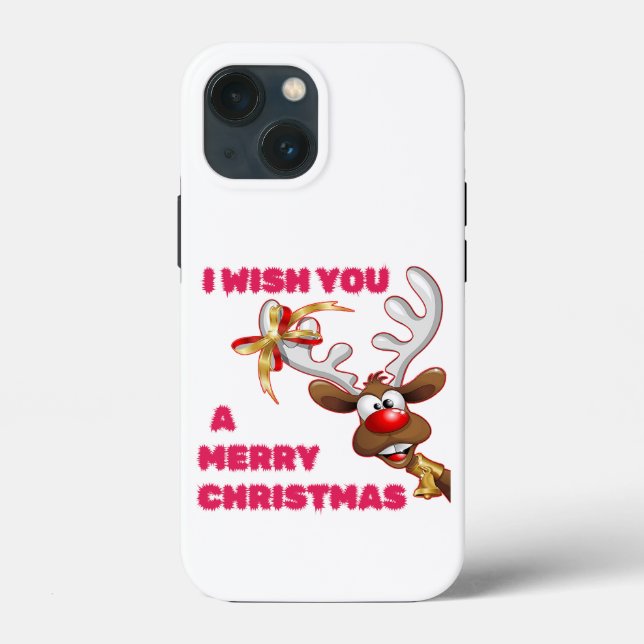 SANTA'S REINDEER WISHES YOU A MERRY CHRISTMAS Case-Mate iPhone CASE (Back)