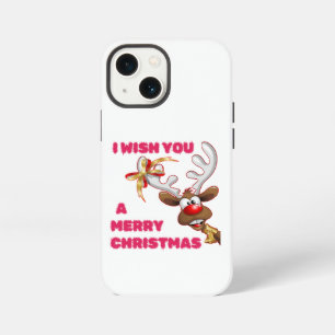 SANTA'S REINDEER WISHES YOU A MERRY CHRISTMAS iPhone 13 MINI CASE