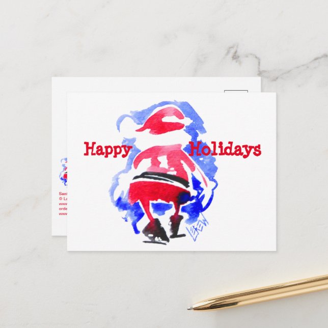 Santa's Retreat #121128 Holiday Postcard (Front/Back In Situ)