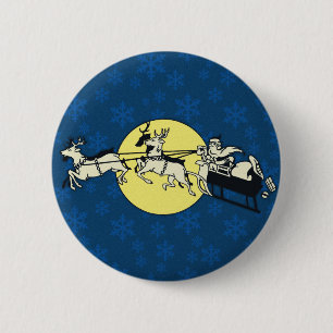 Santa's Ride 6 Cm Round Badge