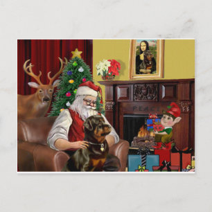 Santa's Rottweiler Holiday Postcard