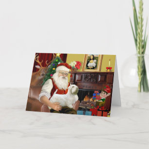 Santa's Sealyham Terrier Holiday Card