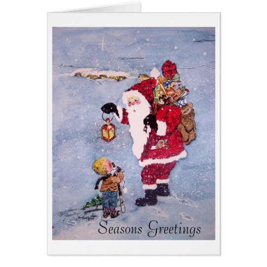 Santa's Secret-AB copy, Seasons Greetings Card