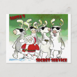 Santa's Secret Service Holiday Postcard