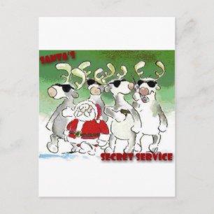 Santa's Secret Service Holiday Postcard