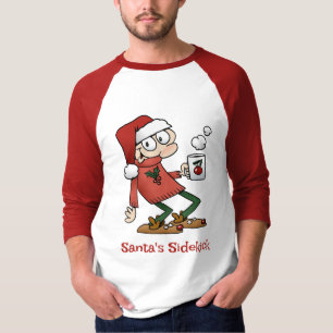 Santa's Sidekick Cute Funny Christmas Cartoon Dude T-Shirt