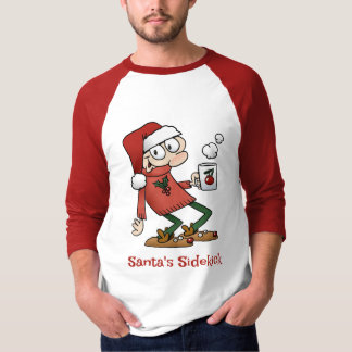 Santa's Sidekick Cute Funny Christmas Cartoon Dude T-Shirt