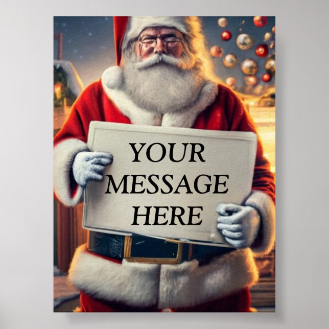 Santa's Sign: Craft Your Christmas Message Poster (Front)