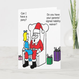 Santa's Signed Waiver Holiday Card