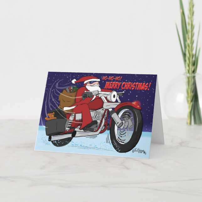 Santa's Sled Christmas Card (Front)