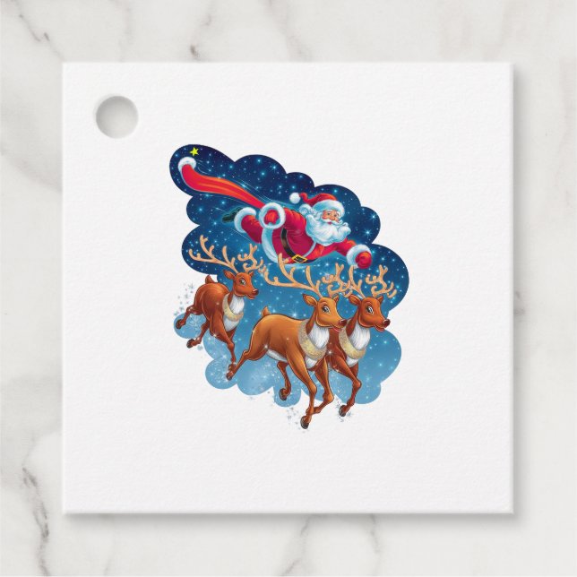 Santa's Sleigh Adventure Favour Tags (Front)