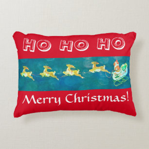 Santa's Sleigh Decorative Cushion