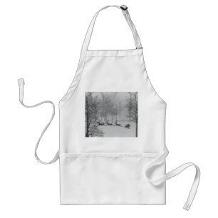 Santa's Sleigh in a Winter Wonderland Standard Apron