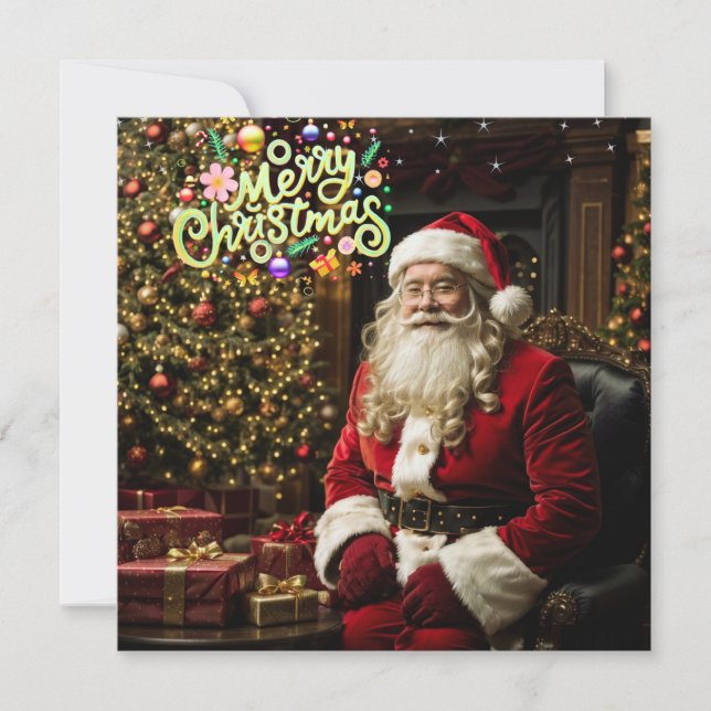 Santa's Sleigh of Smiles Christmas Card (Front)