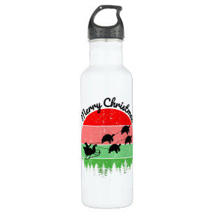 Santas Sleigh pulled by tortoises 710 Ml Water Bottle