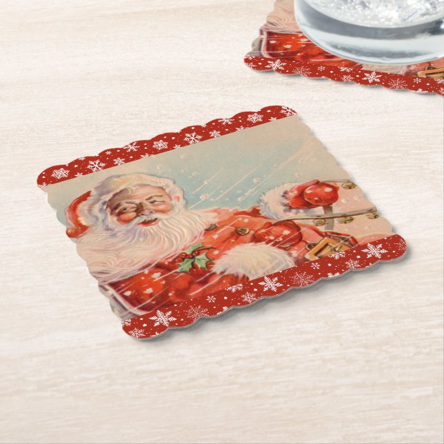 Santas Sleigh Ride Holiday Coaster (Angled)