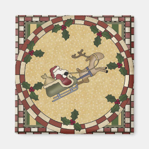 Santa's Sleigh Ride Magnet