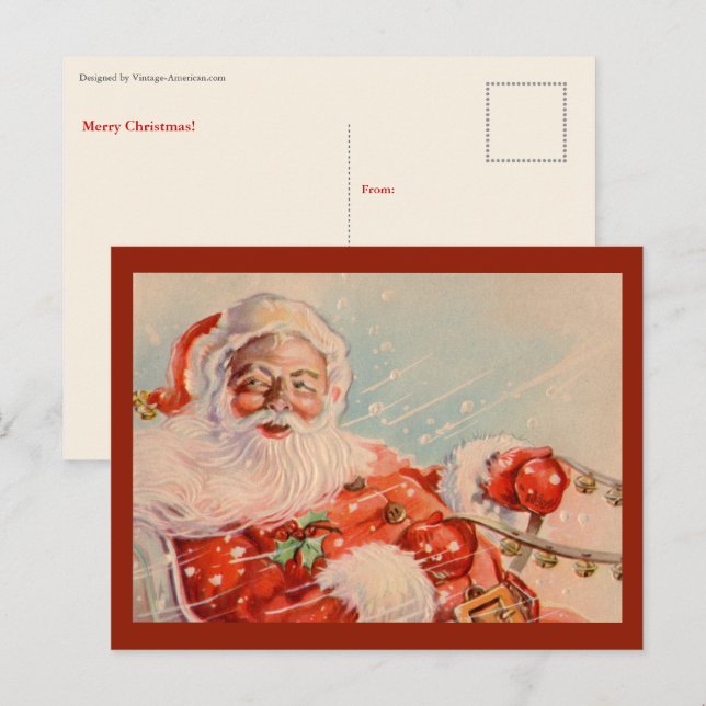 Santas Sleigh Ride Postcard (Front/Back)