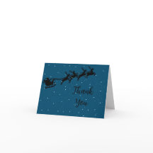 Santa's Sleigh Thank You Card