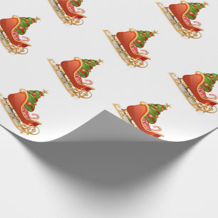 Santa's Sleigh Wrapping Paper