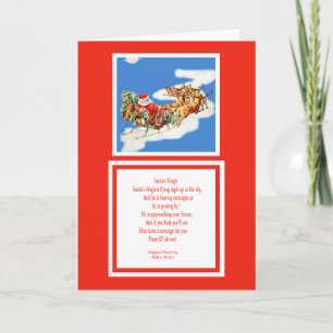 Santa's Sleign Holiday Card