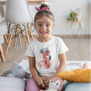 Santa's Snowbird Flamingo, custom T-Shirt