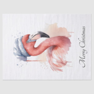 Santa's Snowbird Flamingo, custom Tissue Paper
