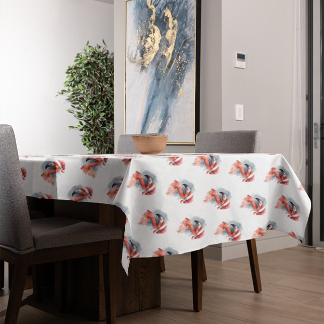 Santa's Snowbird Flamingo Tablecloth (Creator Uploaded)