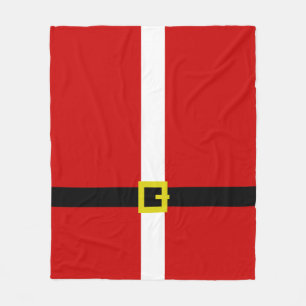 Santa's Suit   Christmas Throw Fleece Blanket