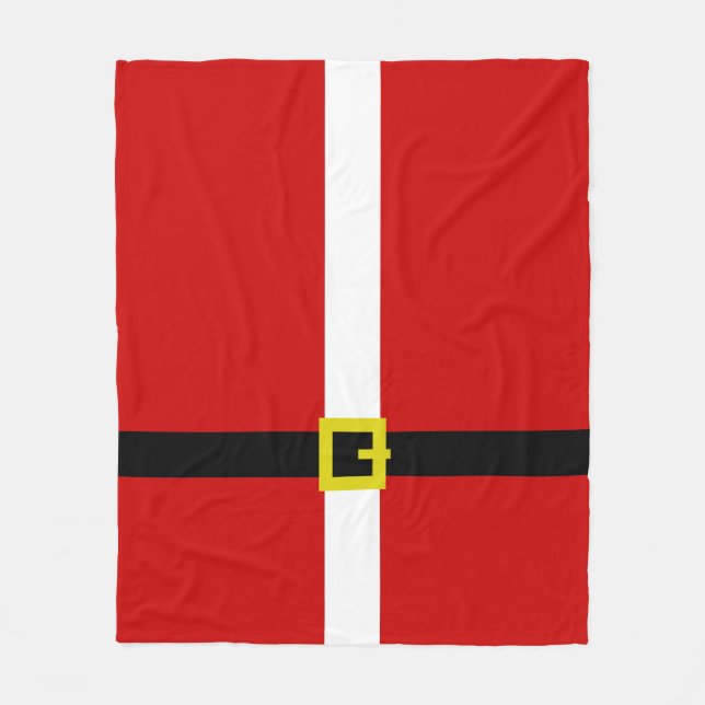 Santa's Suit | Christmas Throw Fleece Blanket (Front)