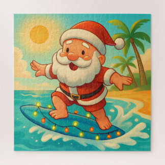 Santa's Summer Surf Adventure Jigsaw Puzzle
