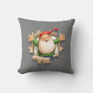 Santa's Surprise at Christmas Cushion